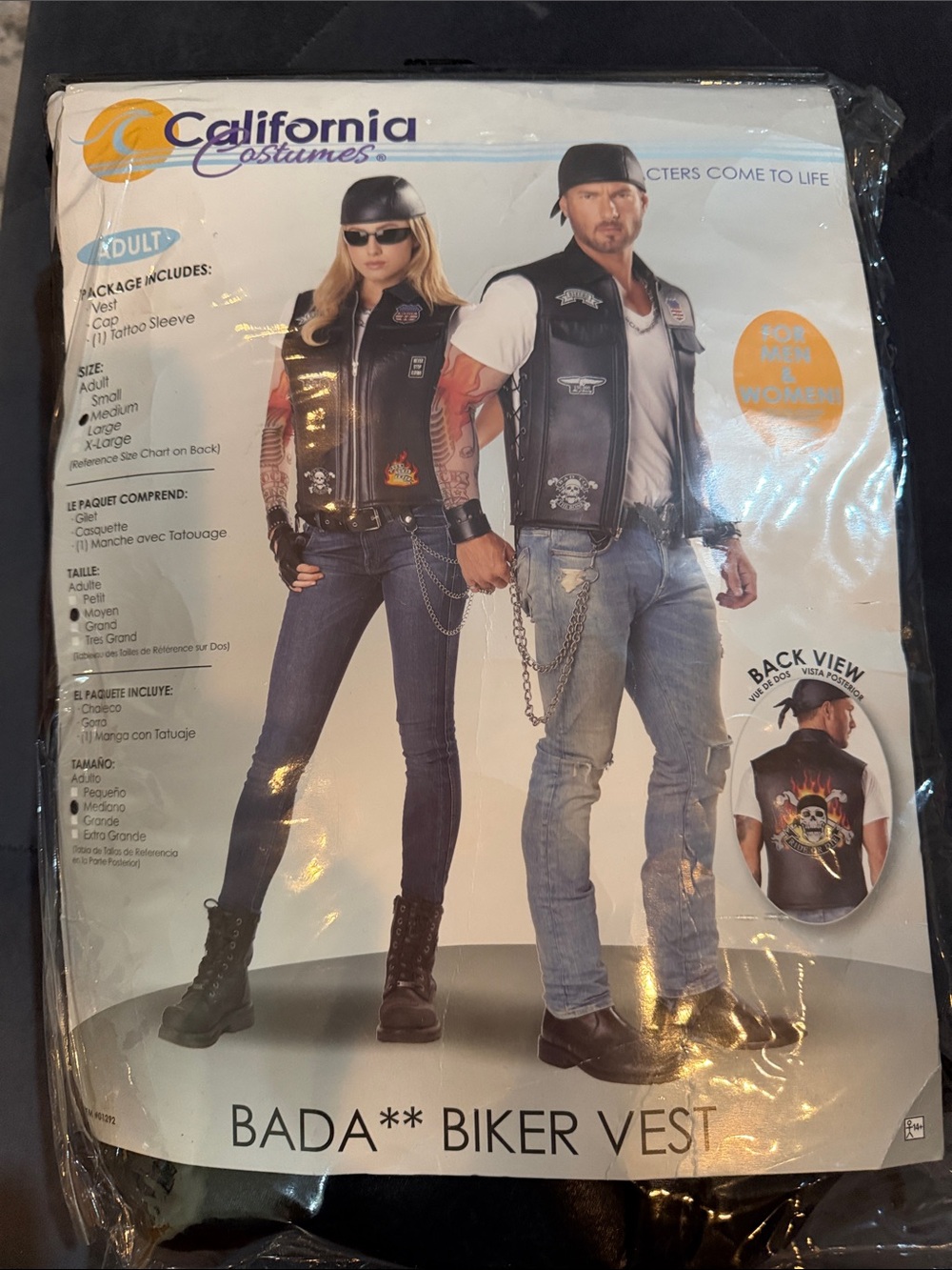 California Costume Brand Adult Biker Vest Nee
